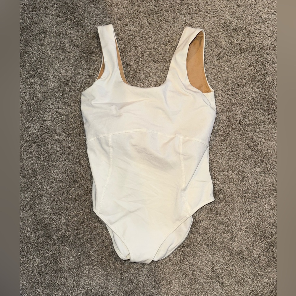Old Navy White Athletic Padded Bodysuit
